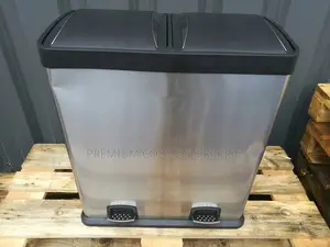 60 Liter Stainless Steel Bin Double Compartment– (30l Each)