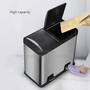 60 Liter Stainless Steel Bin Double Compartment– (30l Each)