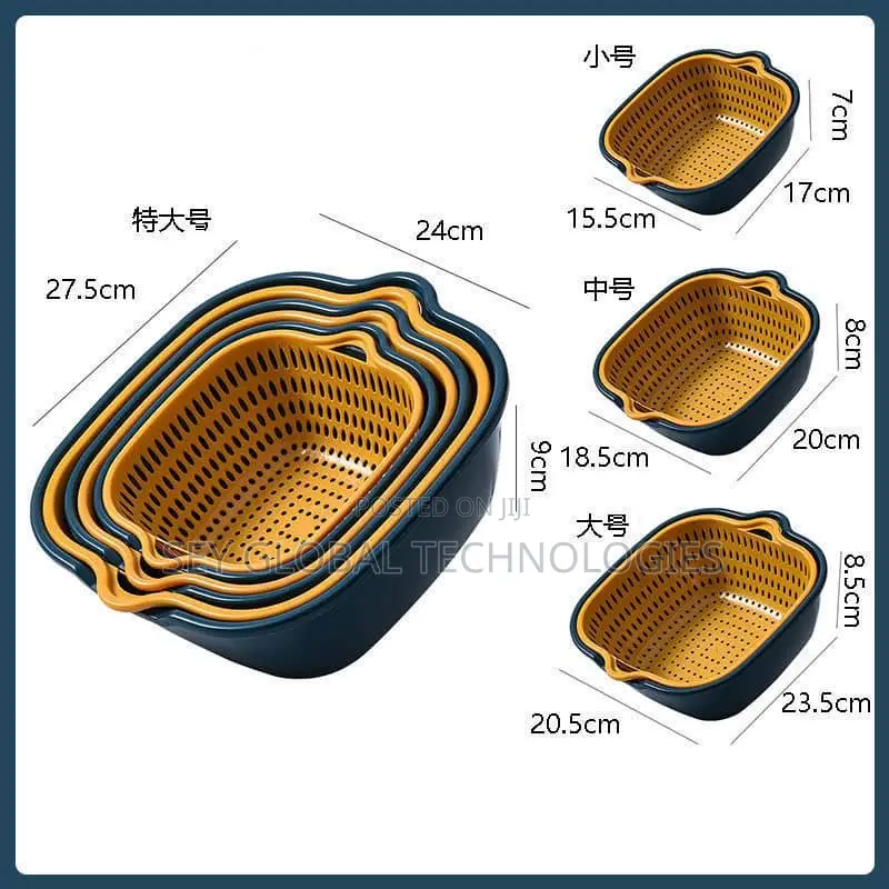6 In 1 Fruit, Vegetable Basket Container