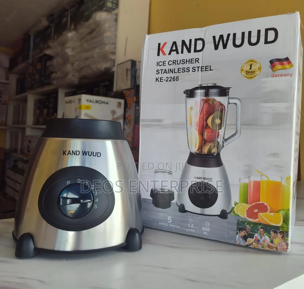 Kand Wuud 2-in-1 High-Speed Electric Blender for Kitchen Use