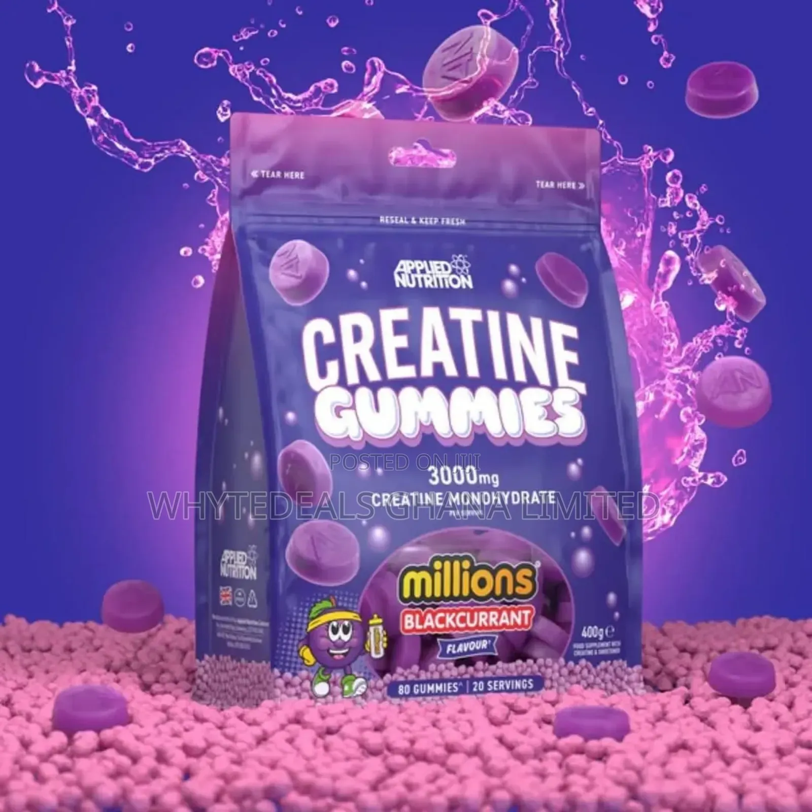 Creatine Monohydrate Gummies| Sugar Free| Train Harder| Recover Faster
