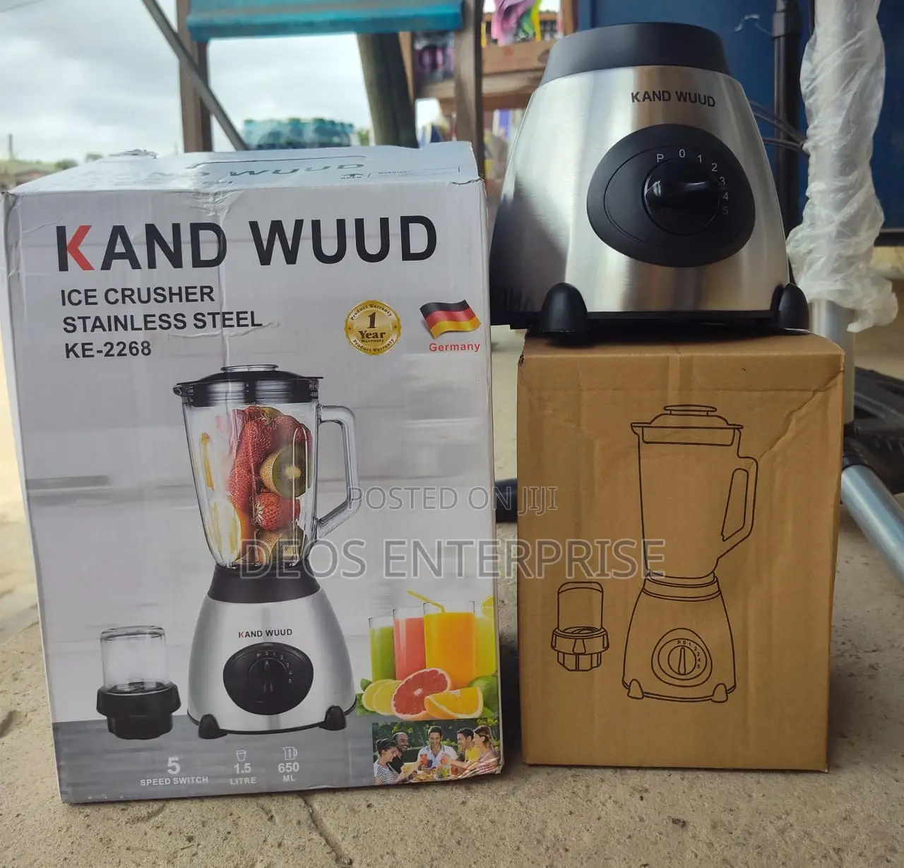 Kand Wuud Strong Motor Blender With Glass Grinder Cup