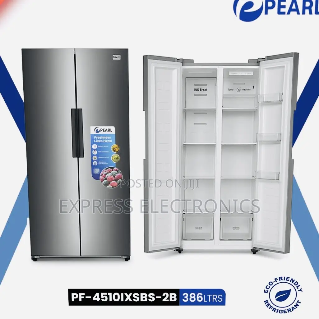 Get a New Grey Color Fridge Pearl Pf-510ixbs-2b Fridge Side by Side