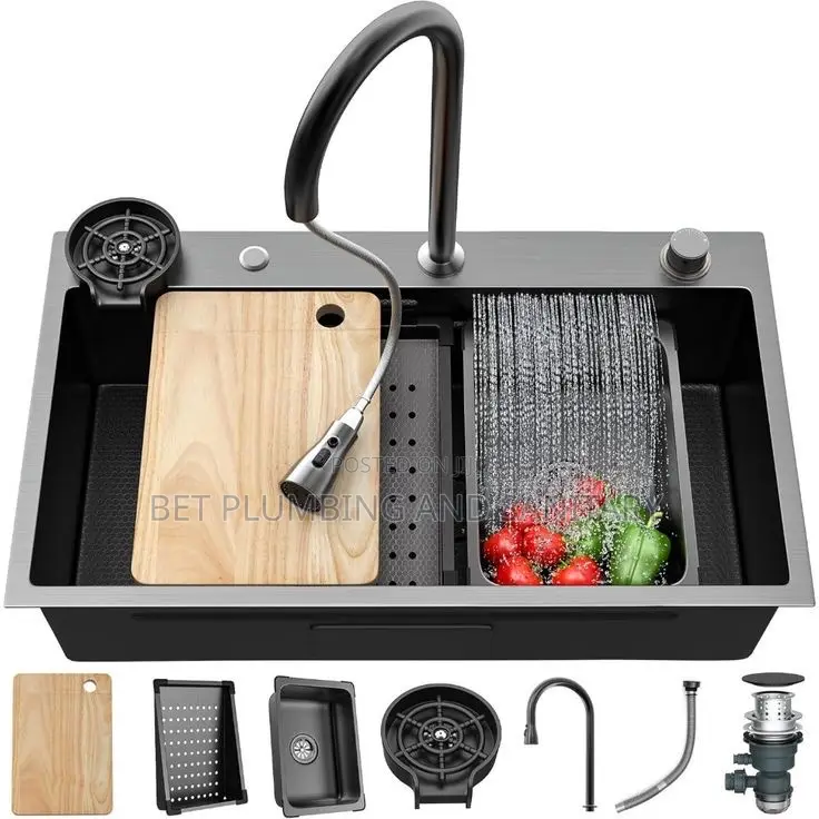 Luxury Sink With Pull Out Tap_complete_smart Kitchen Sink