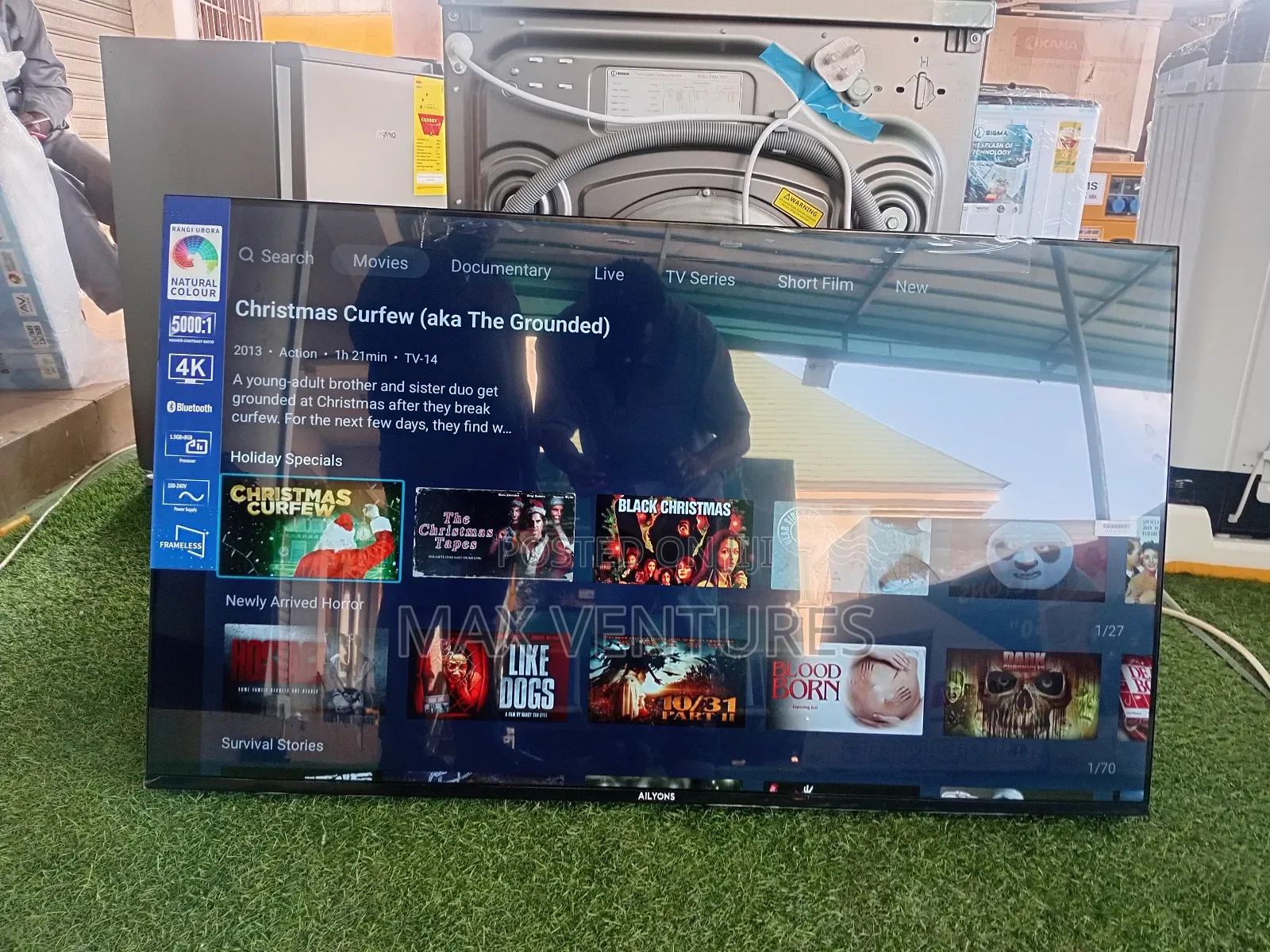 Ailyons 50′′ Smart Tv – Multi‐Language Smart Interface