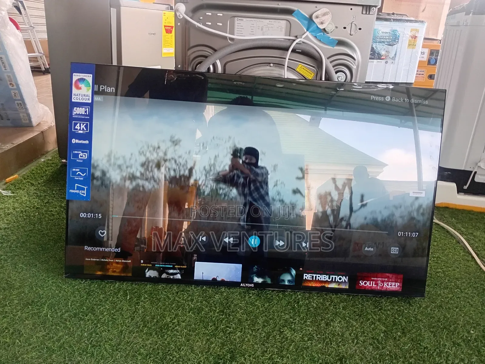 Ailyons 50′′ Smart Tv – Bluetooth, Miracast, Hdmi/Usb Ports
