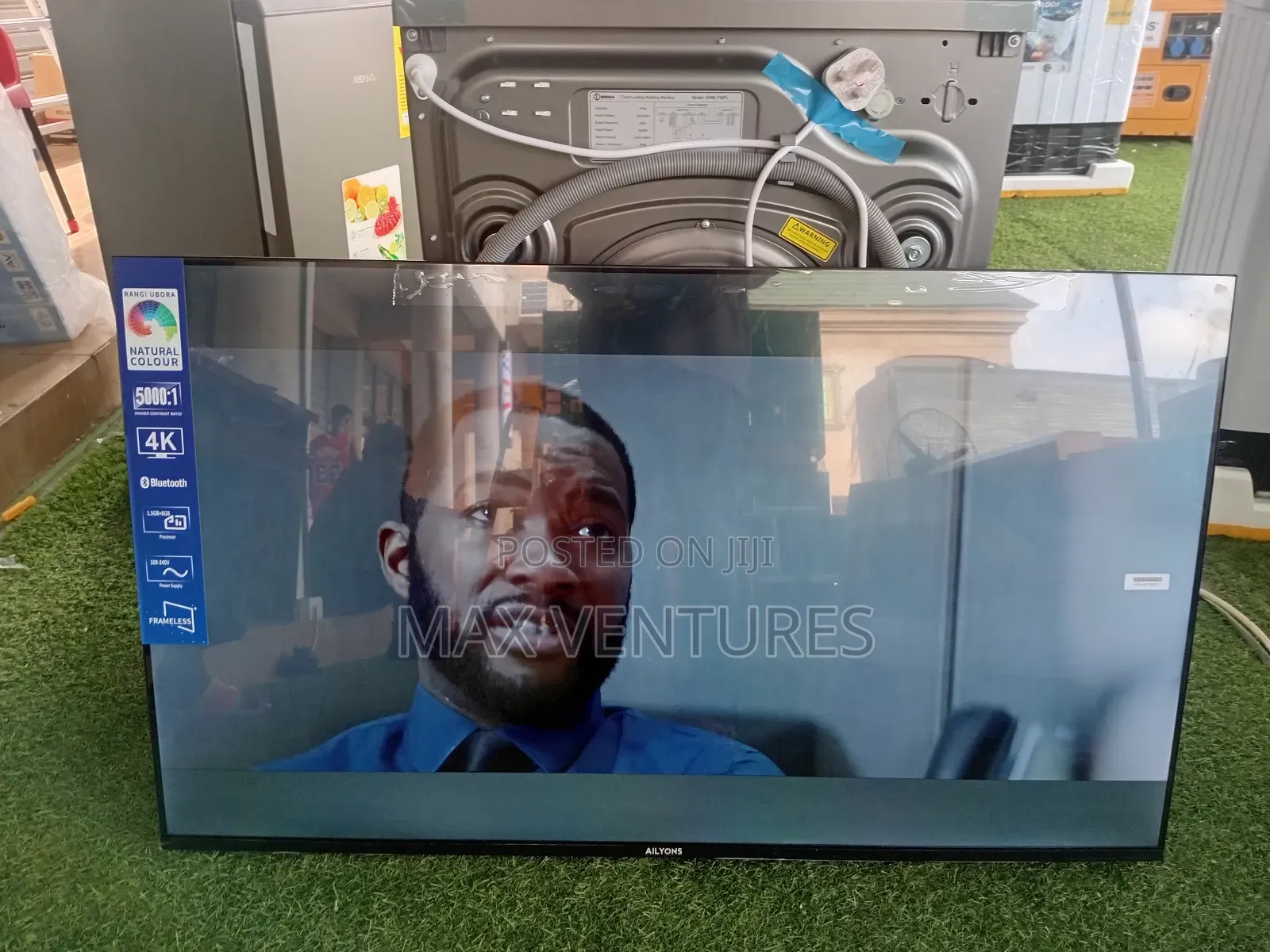 Ailyons 50′′ Smart Tv – Durable A+ Panel, High Contrast Ratio
