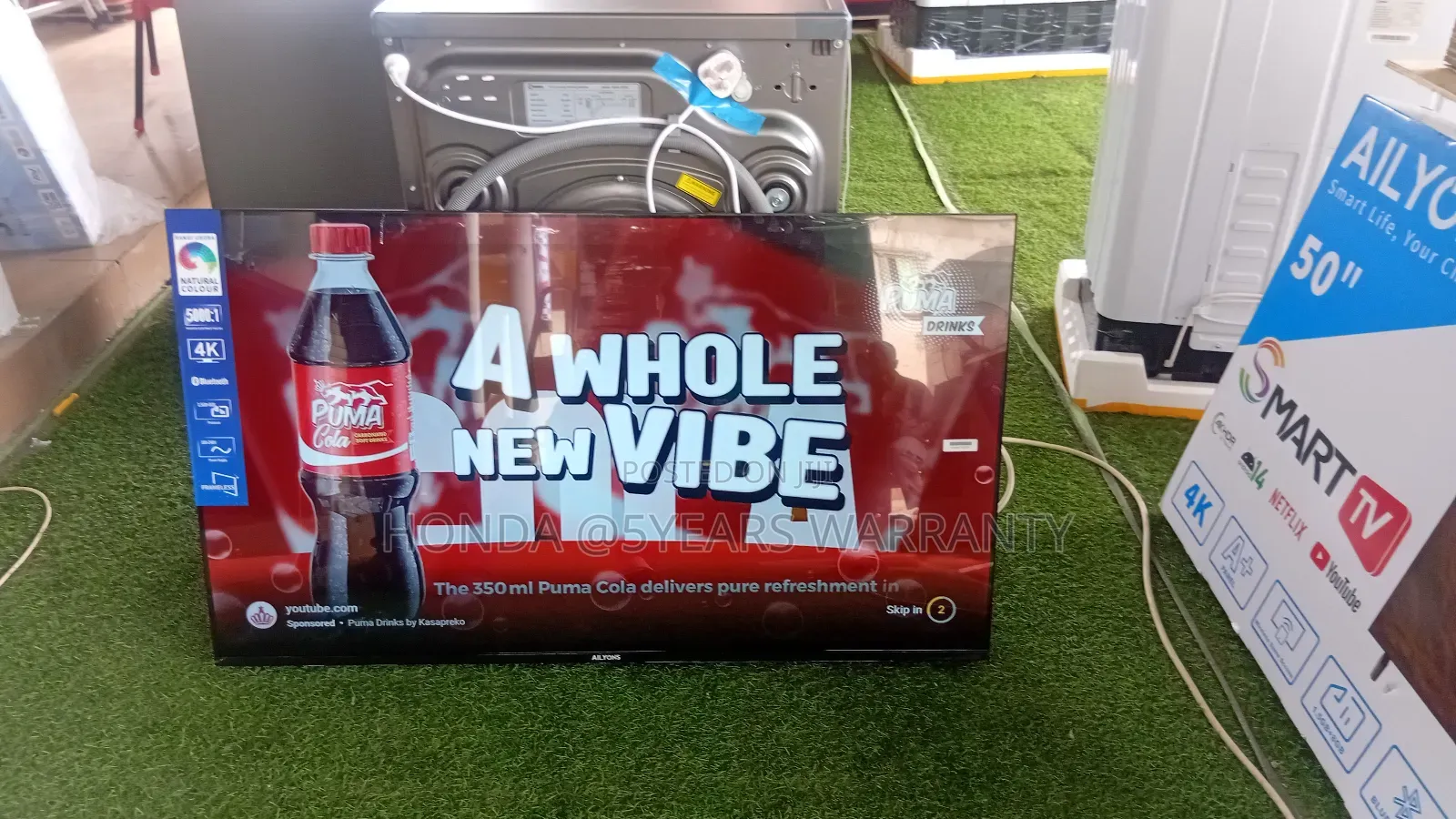 Wireless Same Screen Ailyons 50inches Smart Television Smart