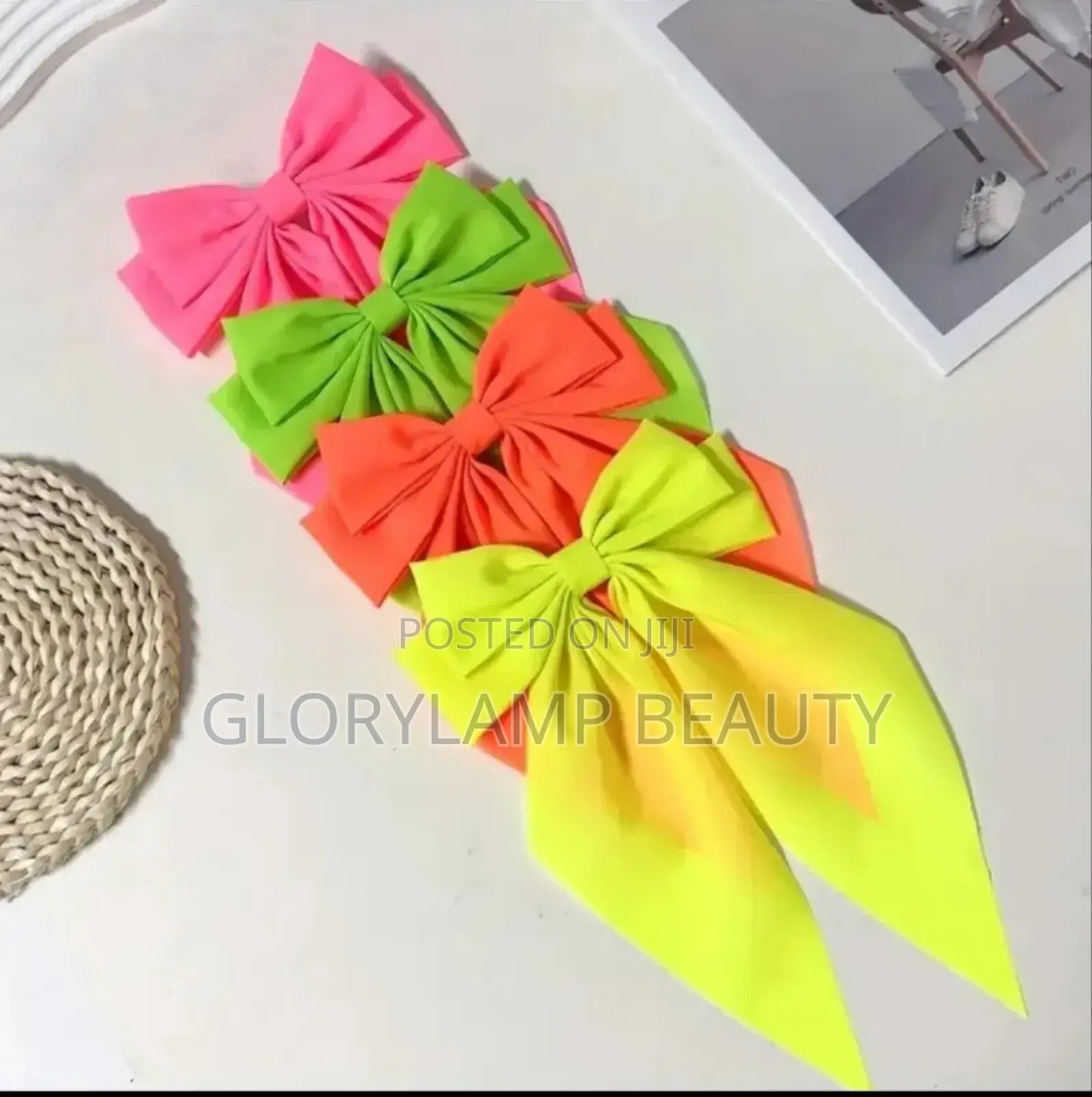Satin Bow Hairclips for Women