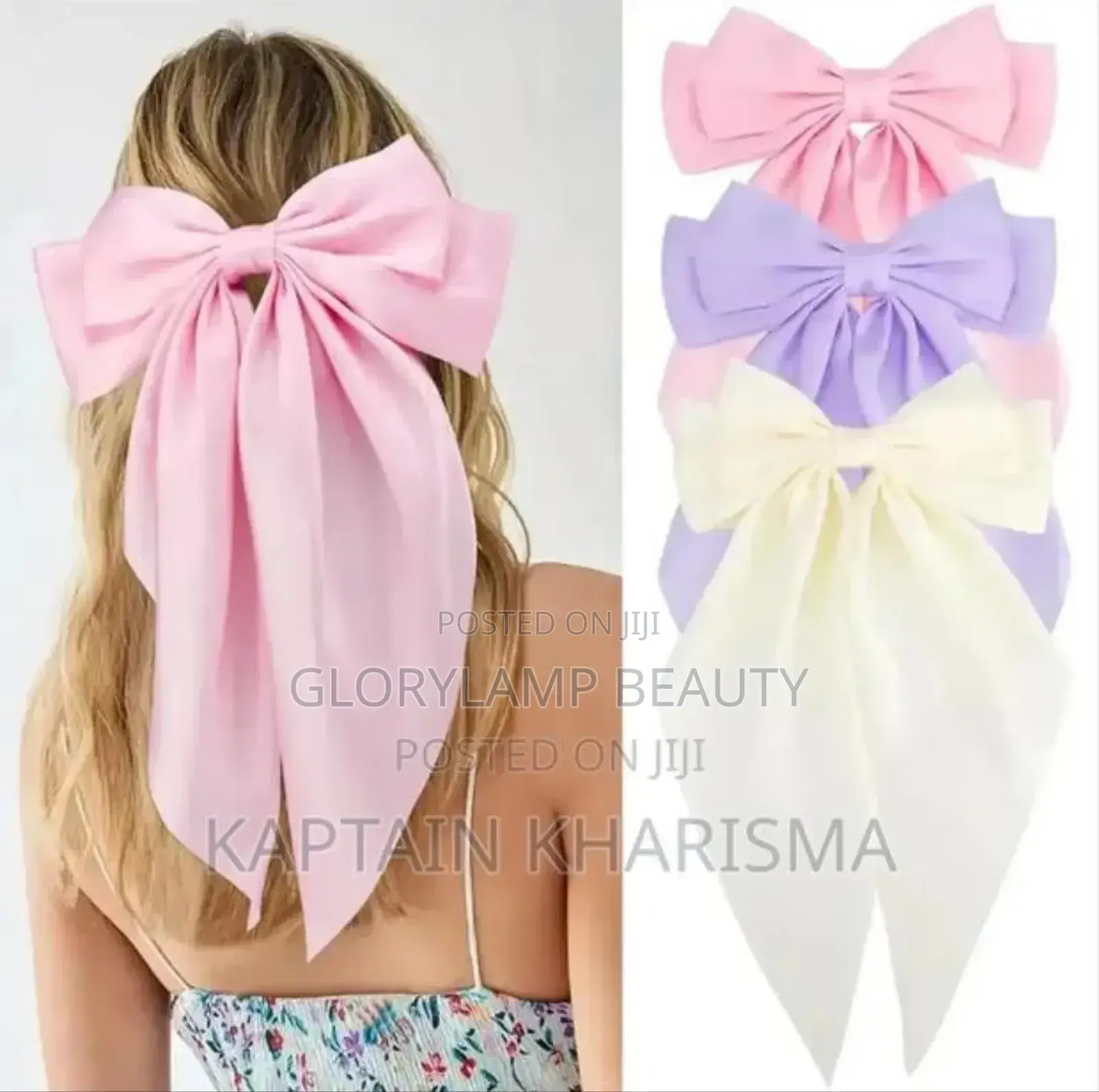 Satin Bow Hairclips for Women