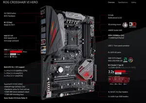 Asus Rog Crosshair Vi Hero X370 Rgb Motherboard