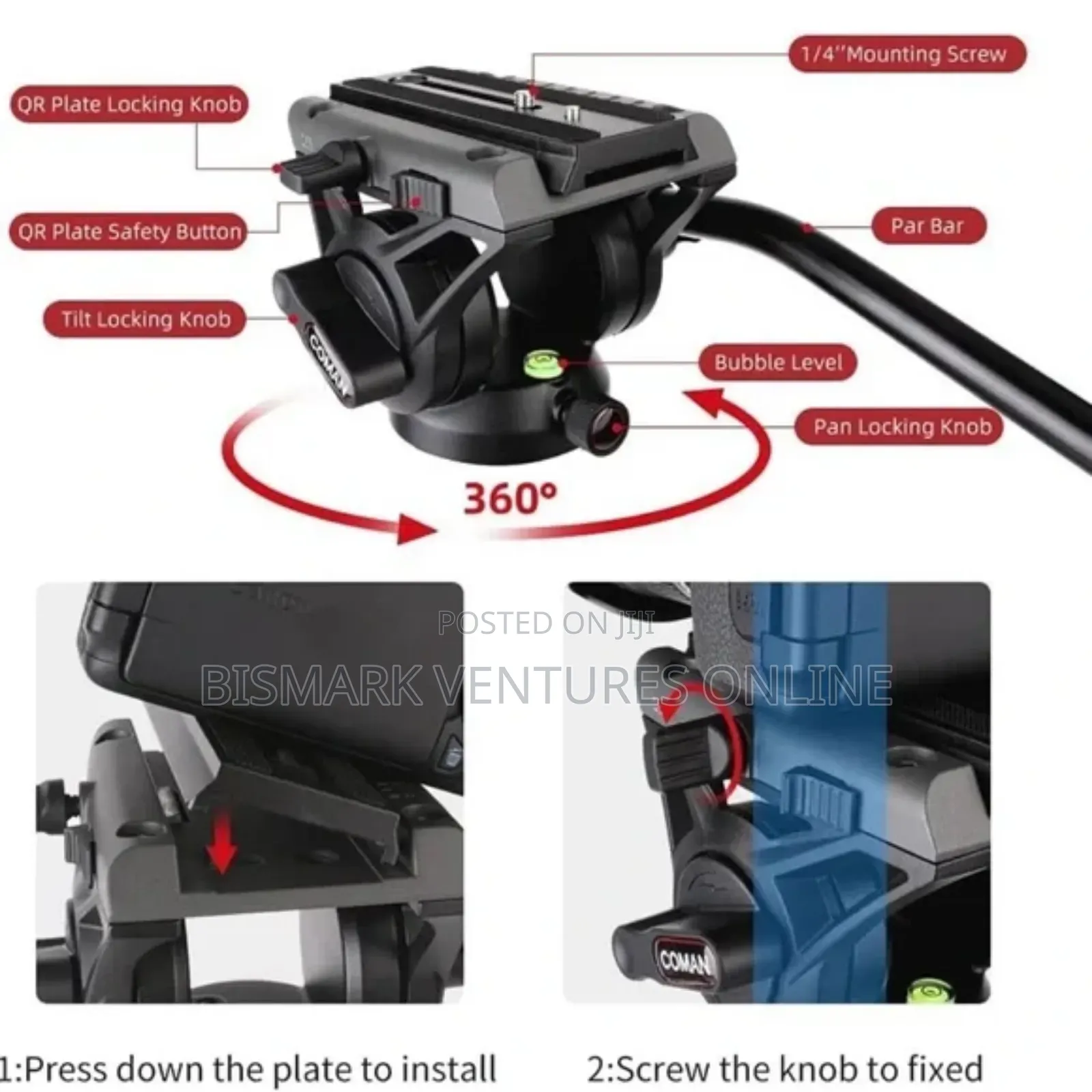Heavy Duty Aluminum Tripod, Home Use