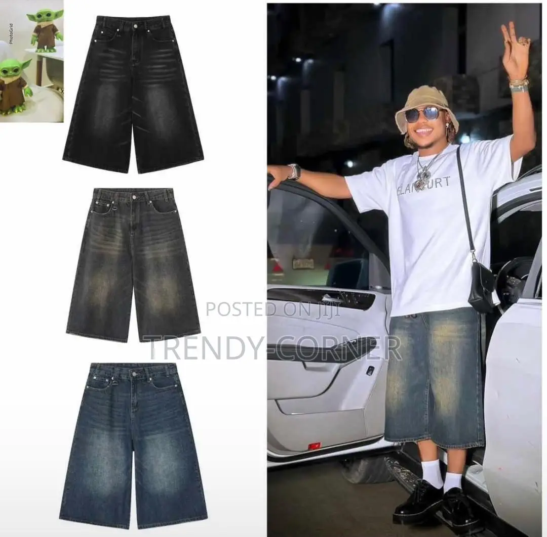 Denim Baggy Jorts / 3 Quarter Shorts