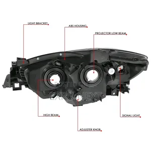 2013-2016 Mazda Cx5 Cx-5 Pair Style Projector Headlight  Chrome