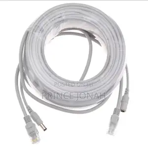 Ip Camera Cable 10m Ethernet Cat5 Dc Power For Network Nvr Cctv System