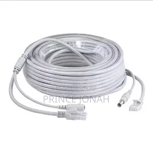 Ip Camera Cable 10m Ethernet Cat5 Dc Power For Network Nvr Cctv System
