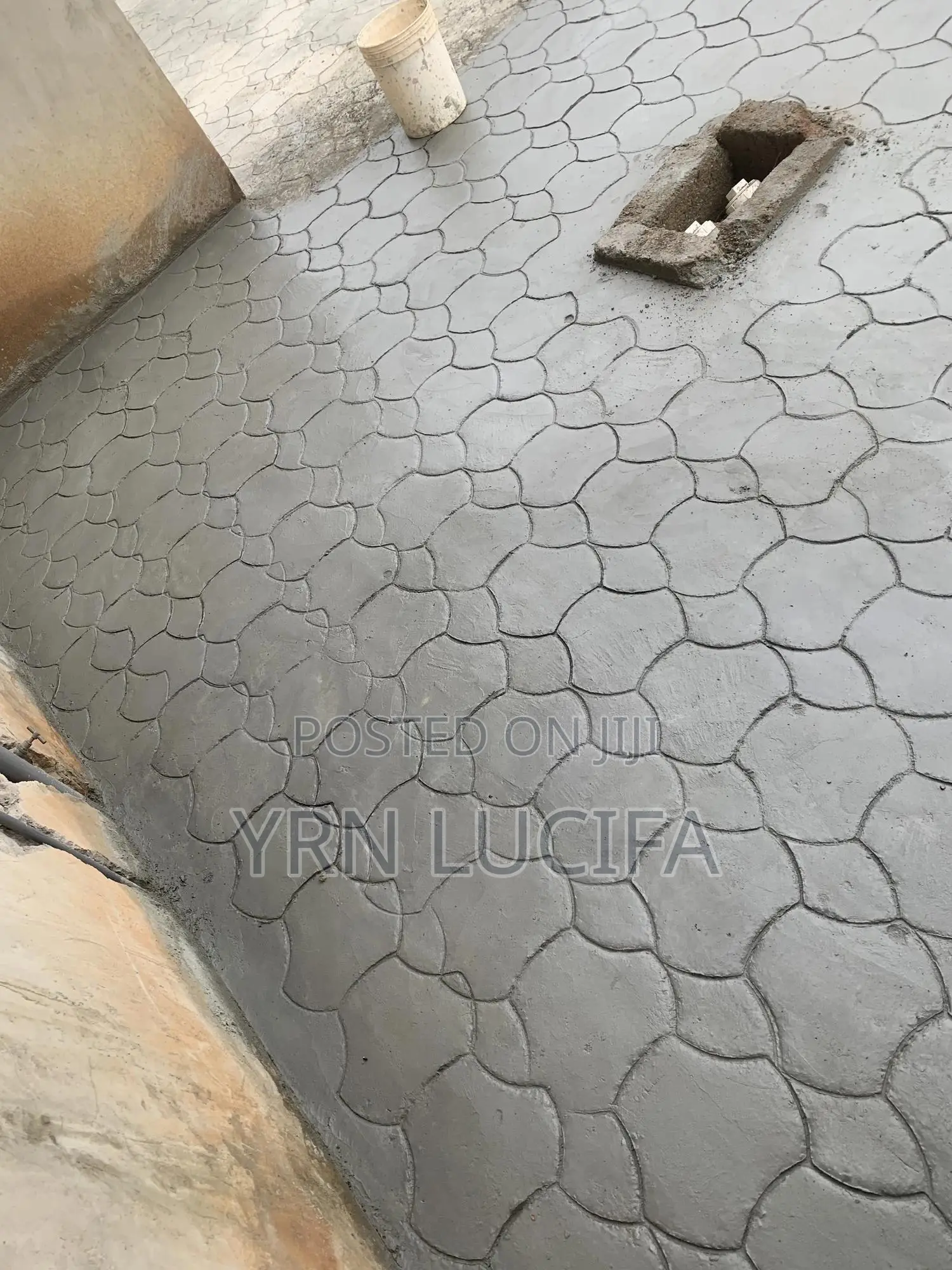 Concrete Stamping Floor and Landscaping