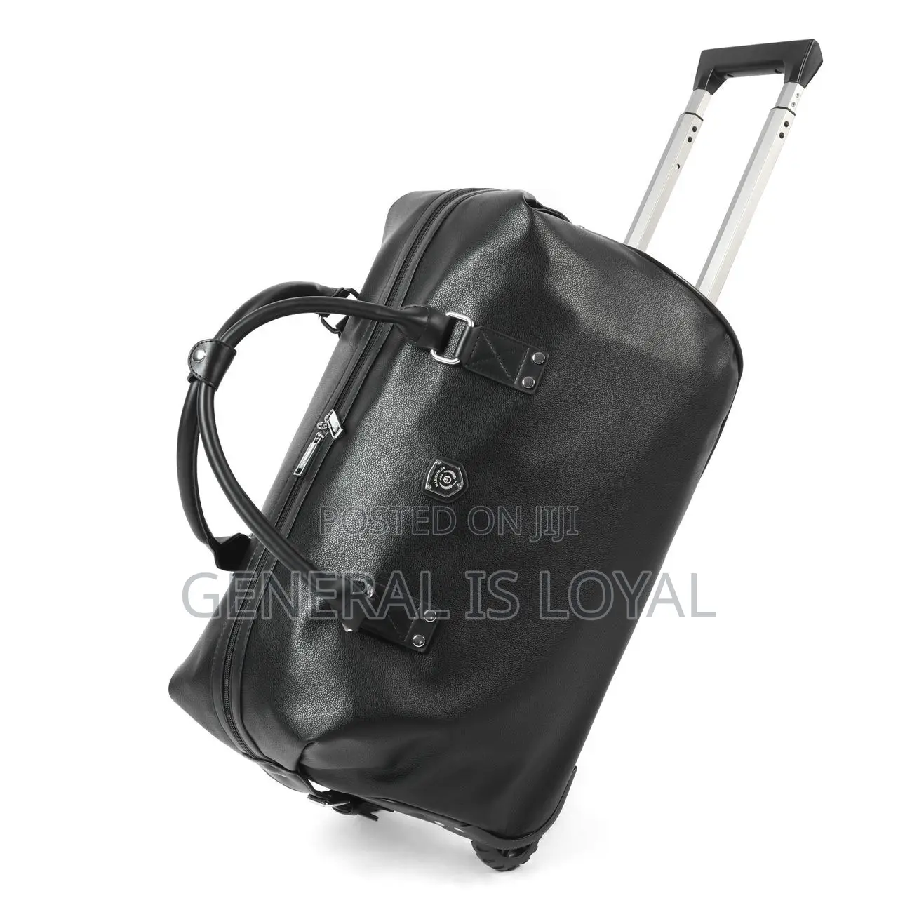 Genuinely Leather Duffel Trolley Bag