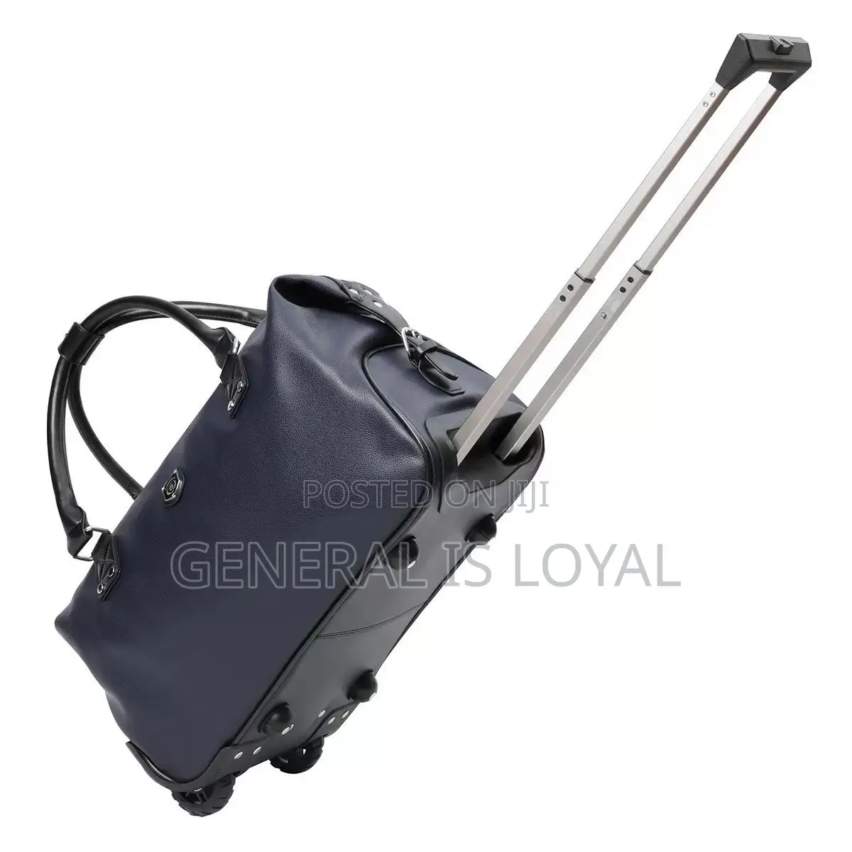 Genuinely Leather Duffel Trolley Bag