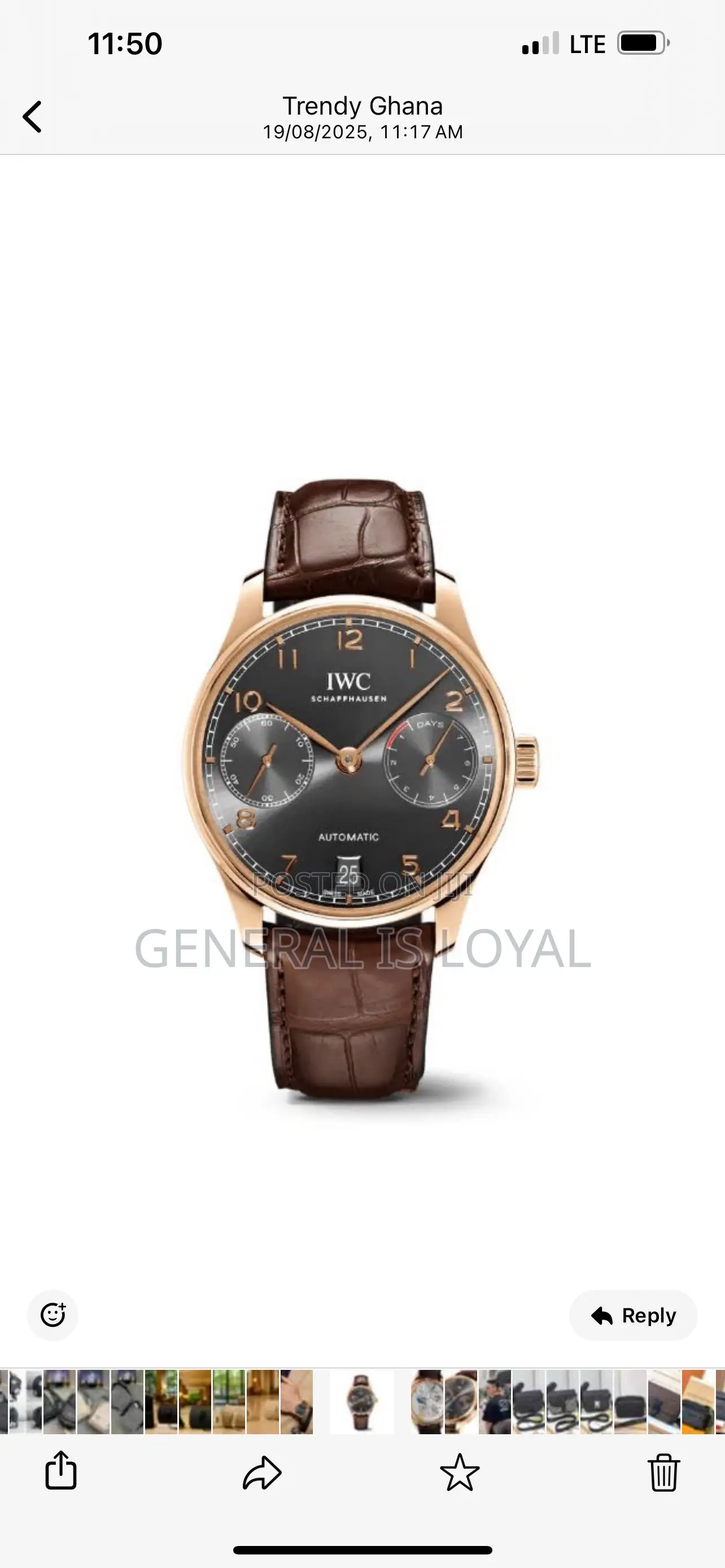 Iwc Portoguiser Chronograph Watch