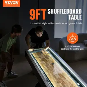 Vevor 9ft Led Shuffleboard And Bowling Combo Game Set