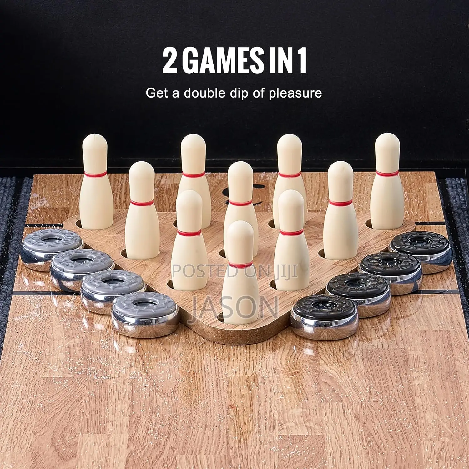 Vevor 9ft Led Shuffleboard And Bowling Combo Game Set
