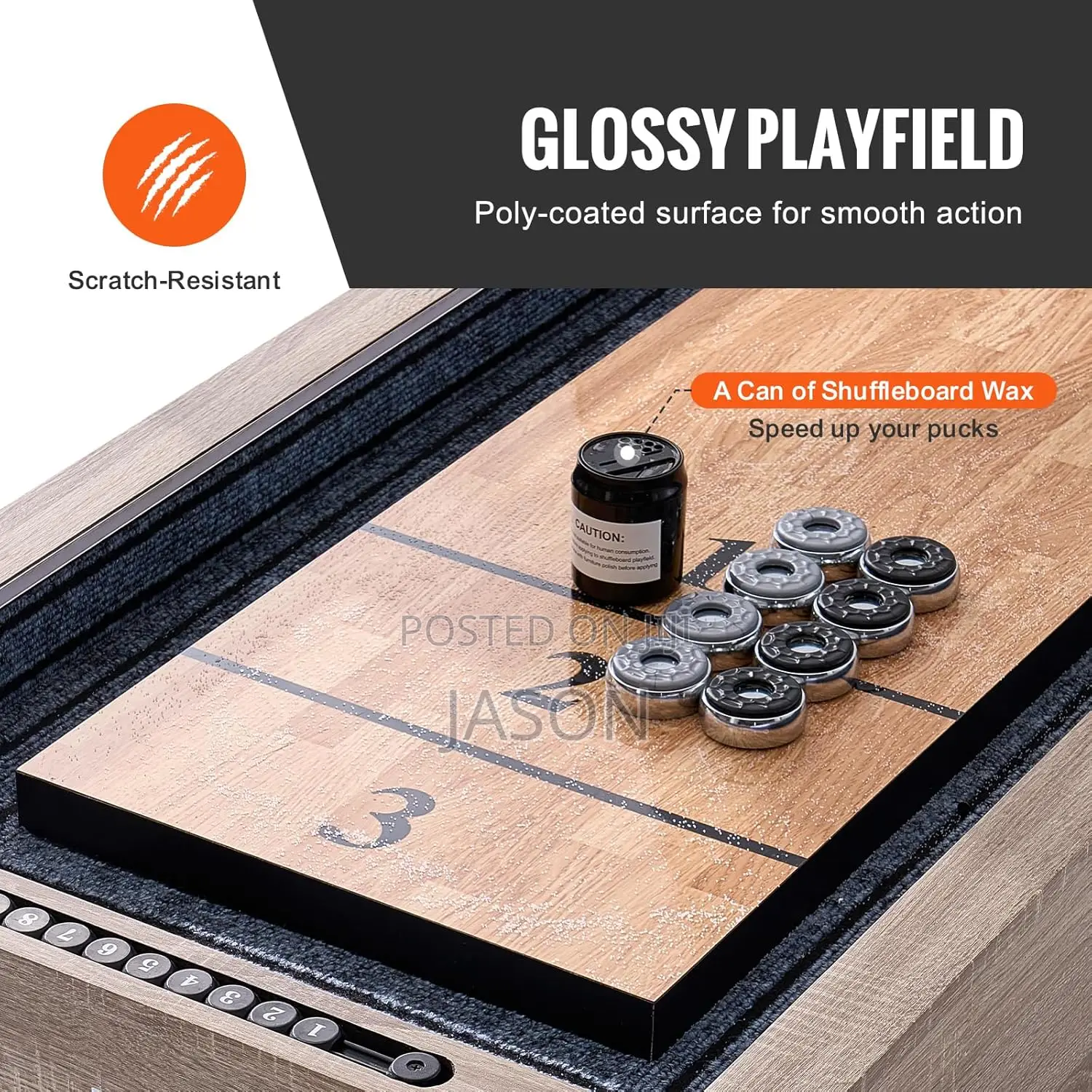 Vevor 9ft Led Shuffleboard And Bowling Combo Game Set
