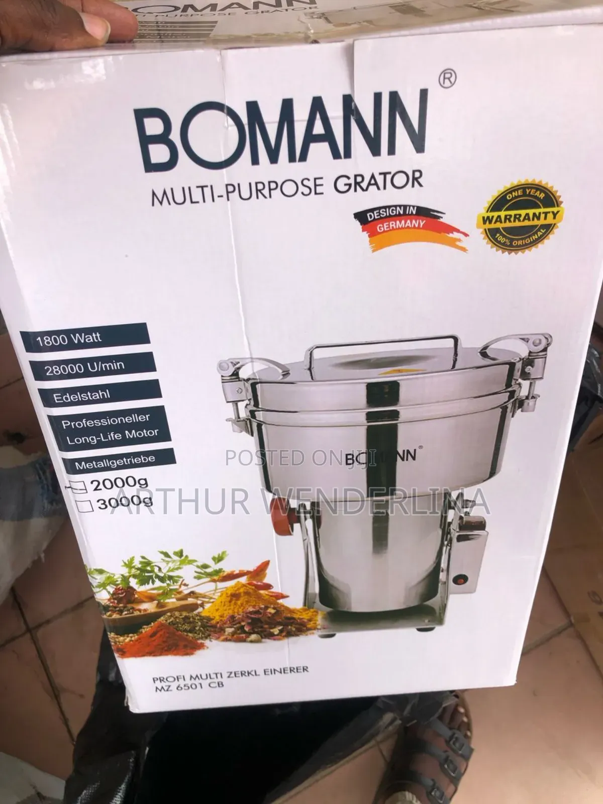 Bomann Multipurpose Grinder 2000g