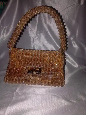 Luxury Champagne Gold Crystal Triangular Bag