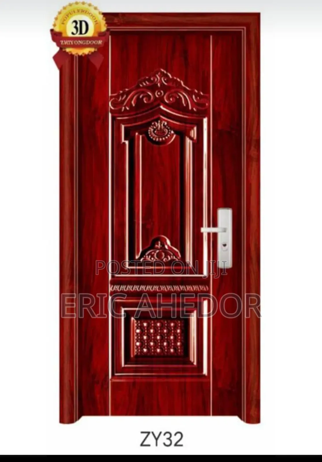 Wooden Metal Security Door for Bedroom and Hostels Plus Accessories