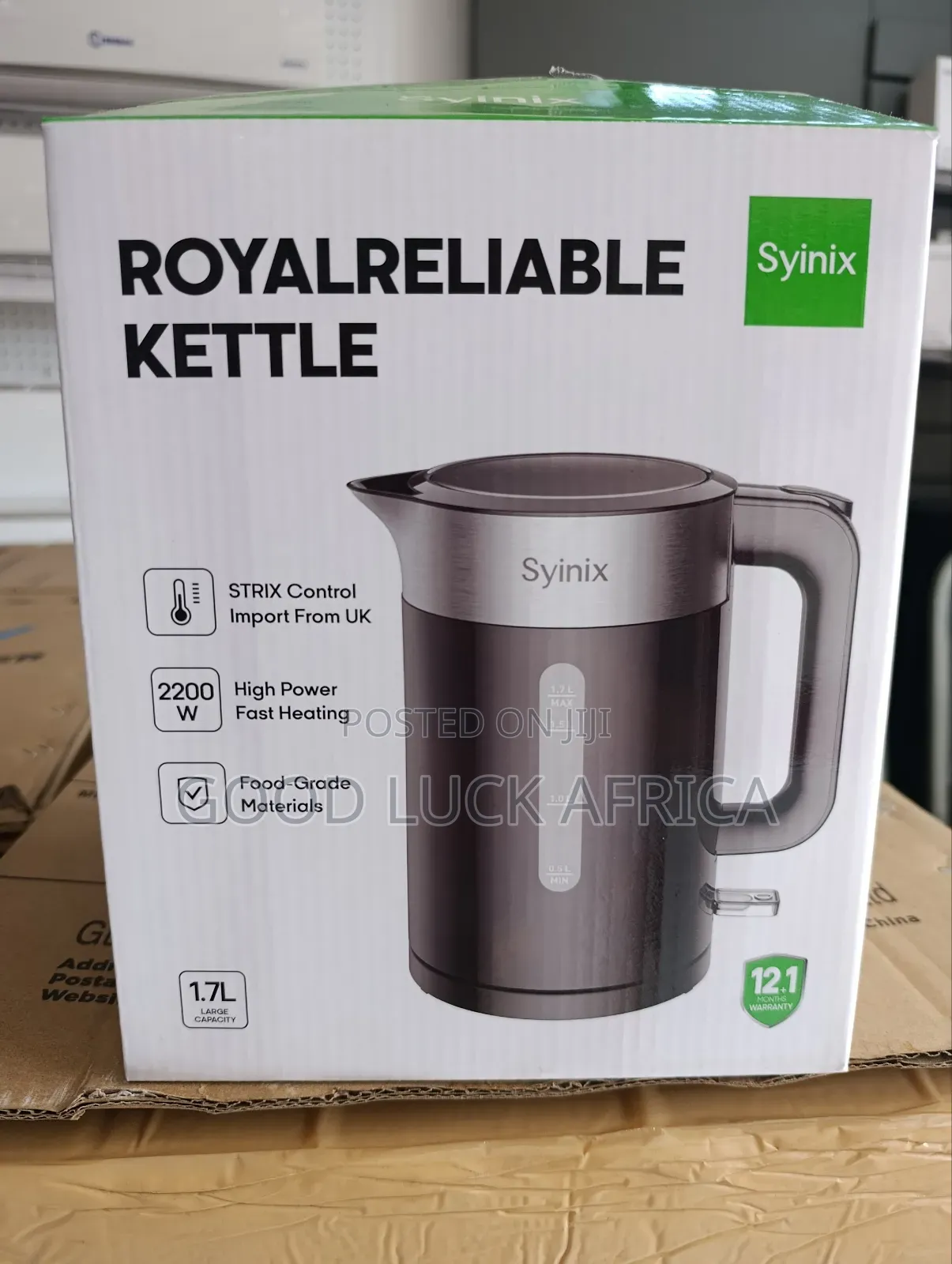 Syinix Electric Kettle Black 1.7l Q17ke1