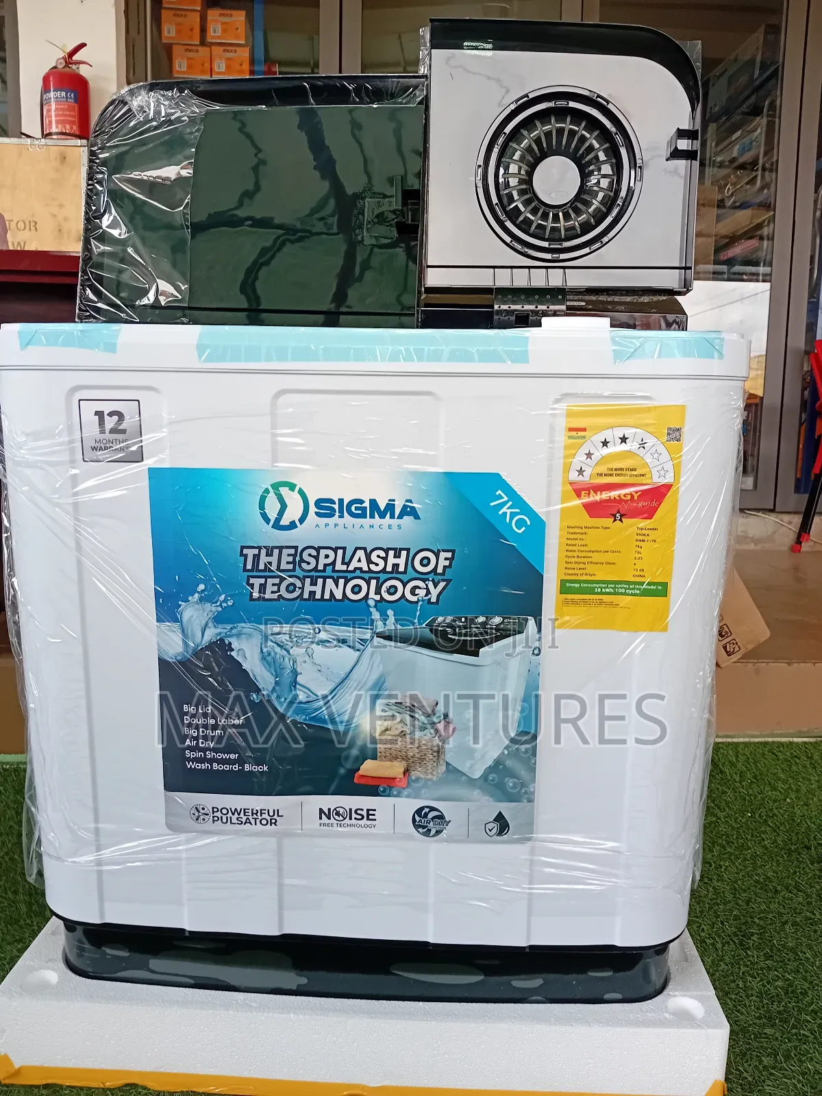Sigma 7kg Twin Tub Washing Machine Top Load 7kg Washing Machine Clean