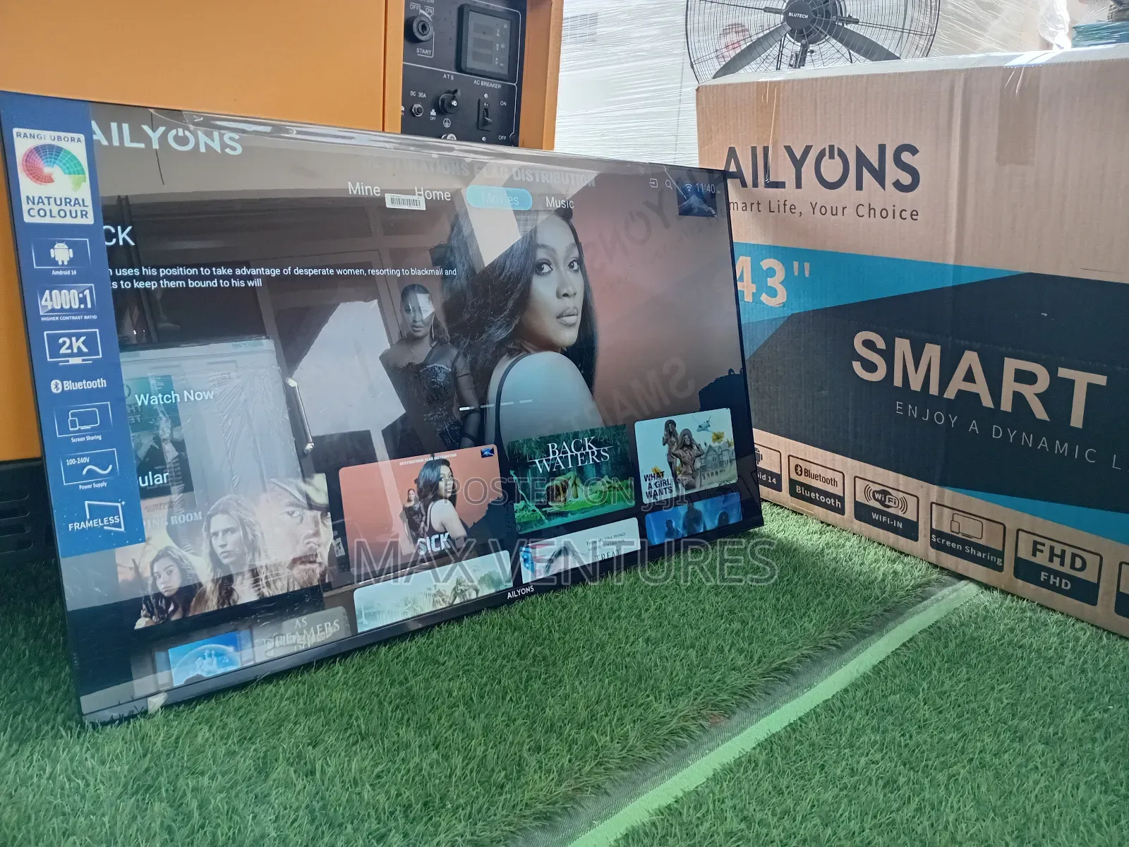 43 Inches Smart Android Tv Natural Sharp Colours Digital Satellite 43