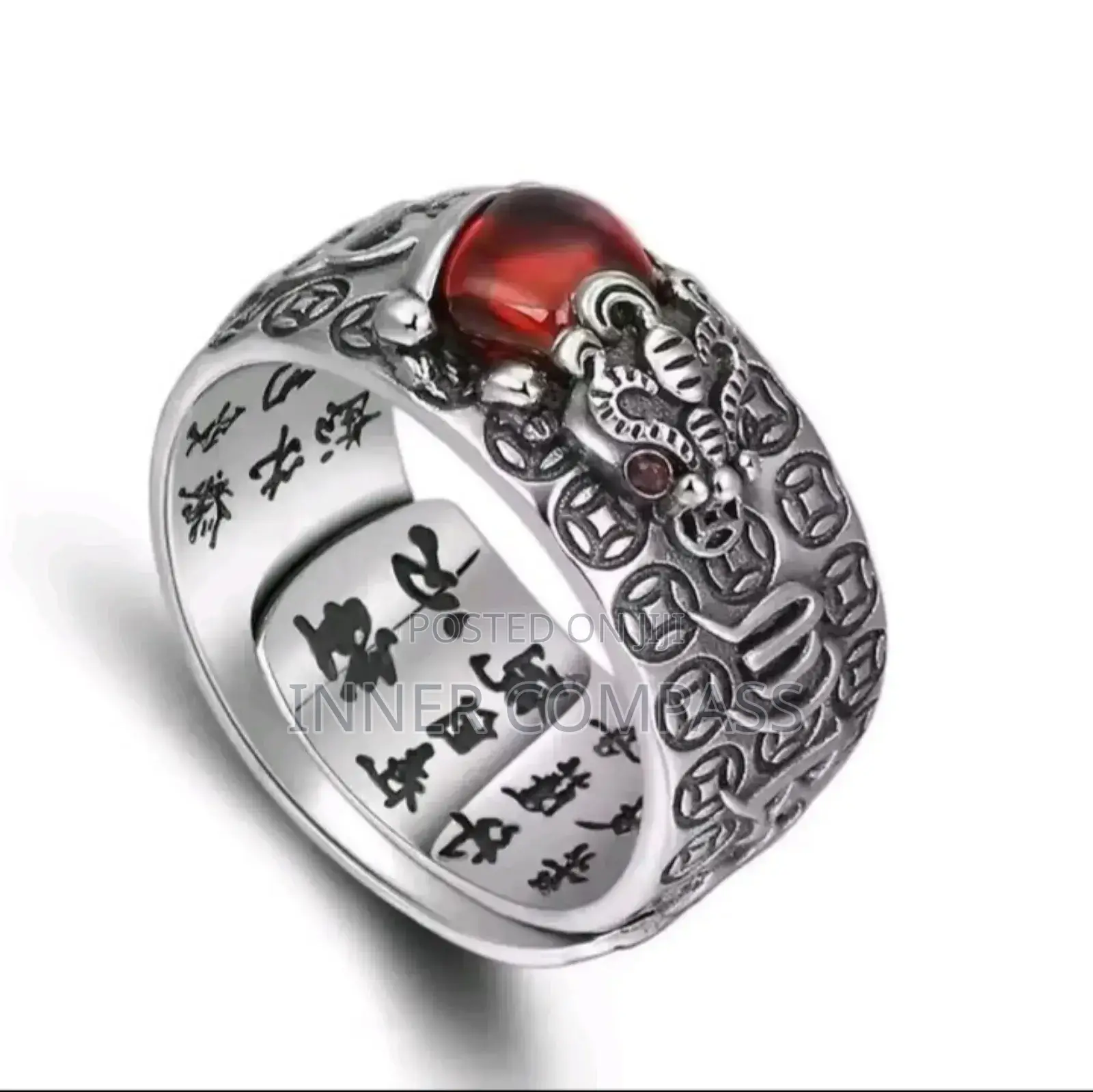 Feng Shui Pixiu Mantra Wealth Good Luck Ring