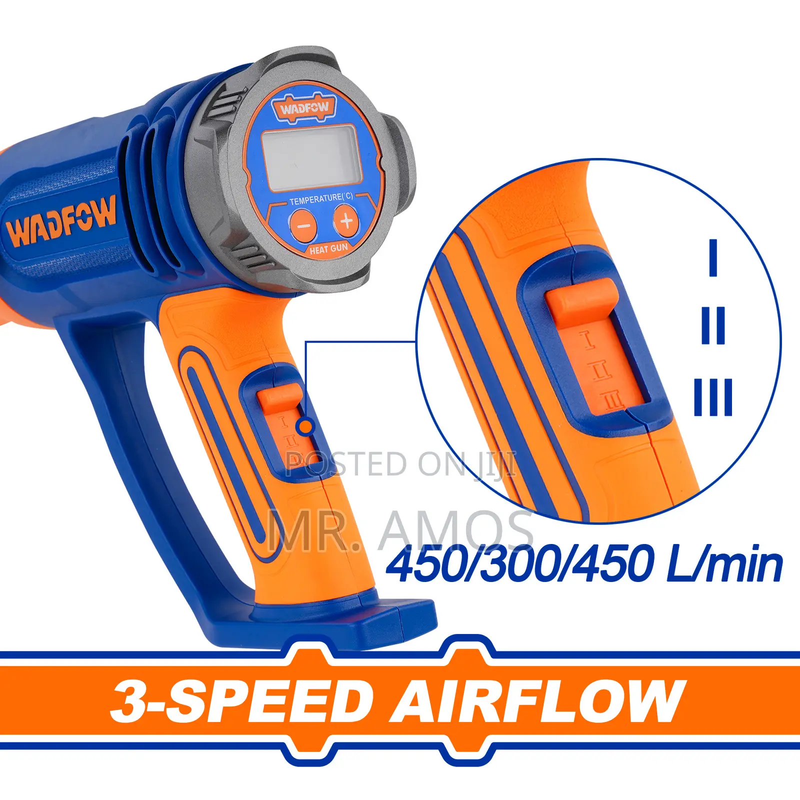 2000w Lcd Display Heat Gun With 3pcs Accessories - Whg1530