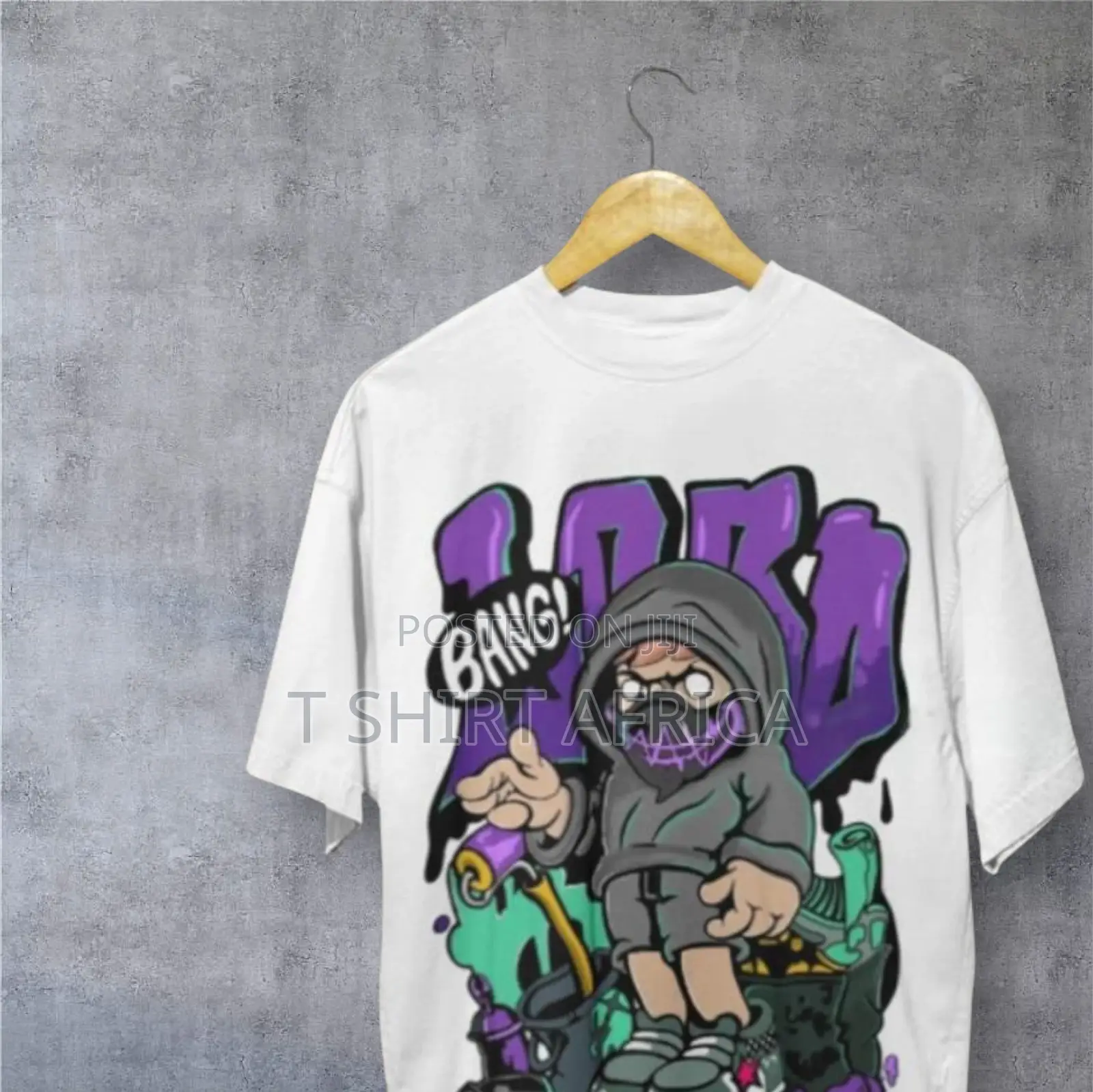Oversized Bang Graphic T-Shirt 100% Cotton