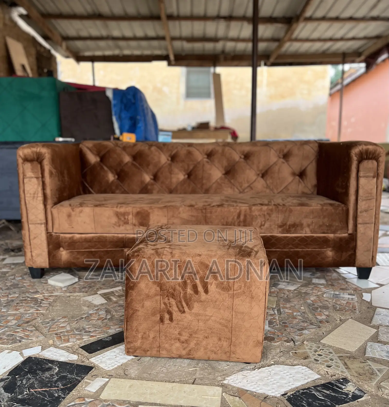 3in1 Sofa + Coffee Table Brown