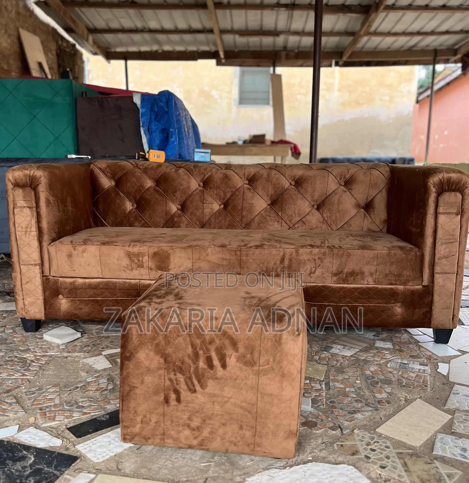3in1 Sofa + Coffee Table Brown