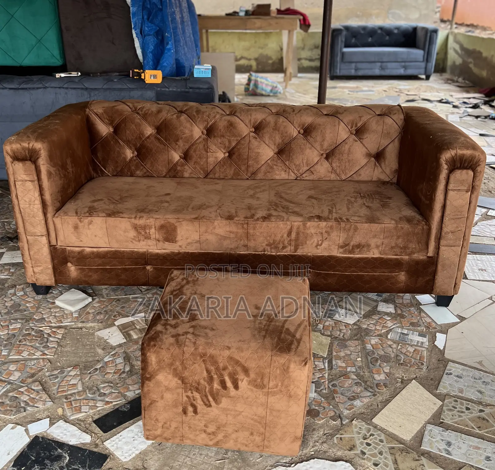 3in1 Sofa + Coffee Table Brown