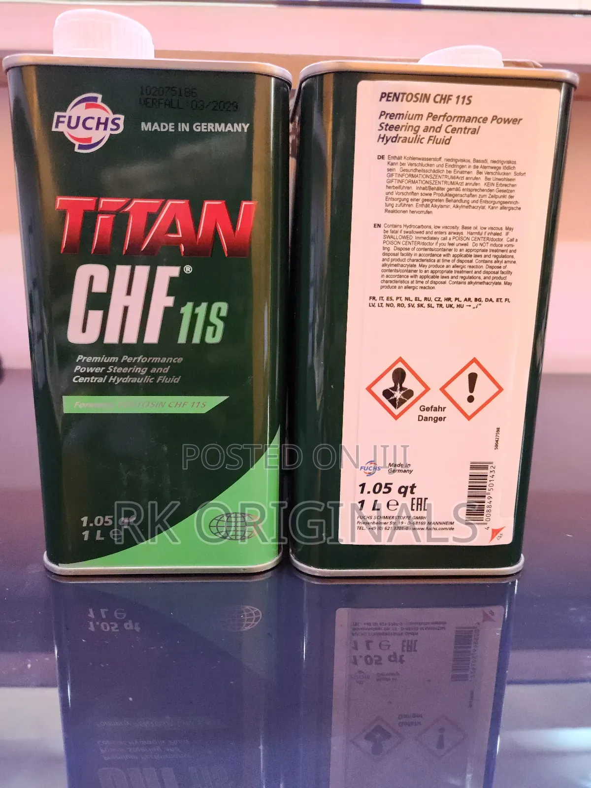 Pentosin Chf11s Power Steering And Hydraulic Fluid From Germany🇩🇪