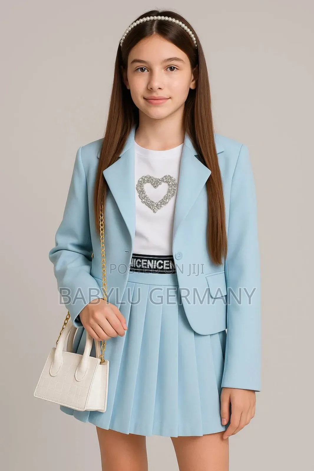 Sea Blue 5 Piece Suit Set