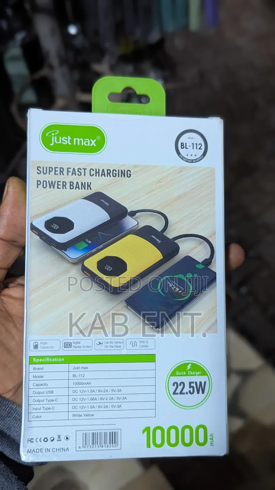 Powerbank 10000 Mah Capacity