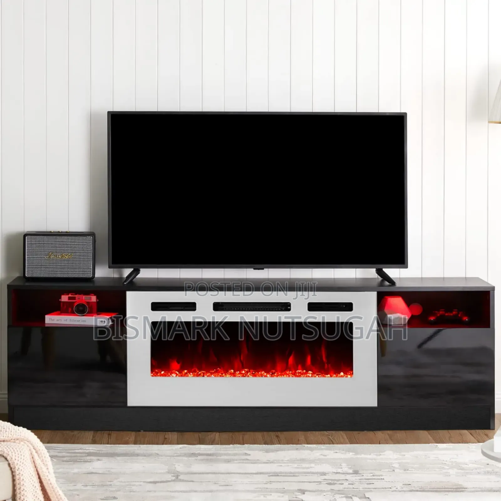 Modern Tv Stand With Fireplace Lantern