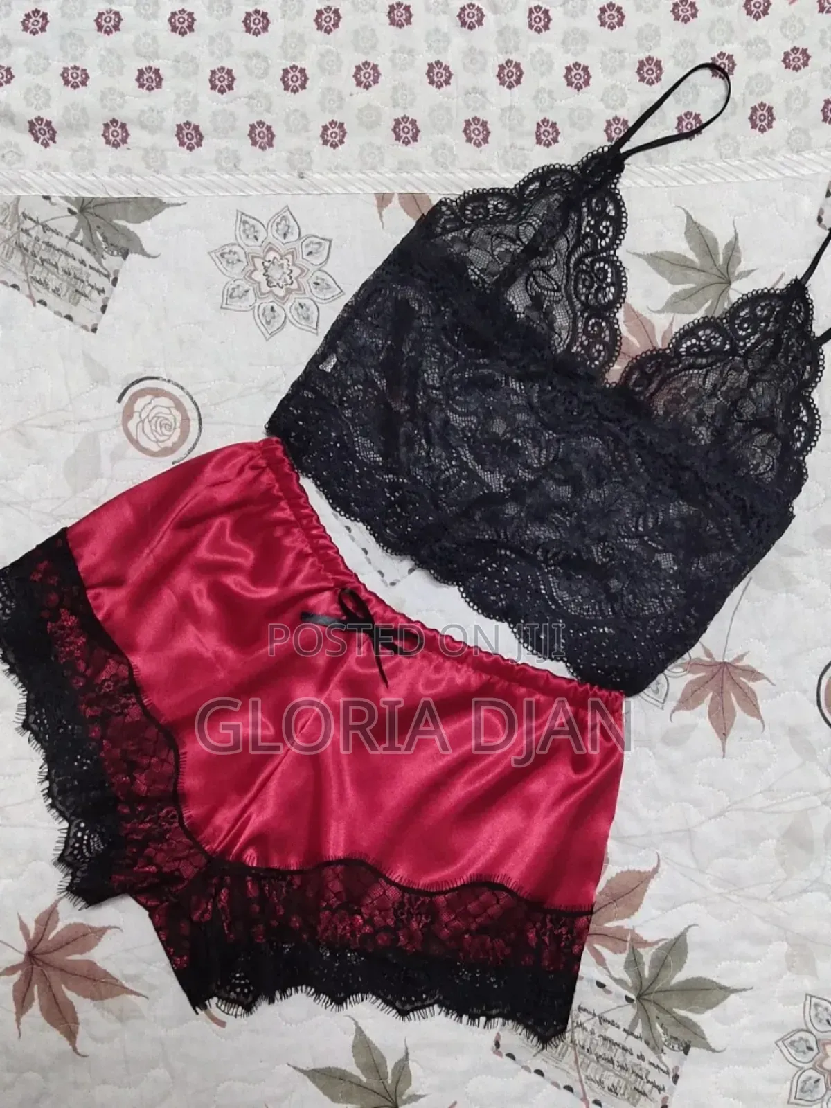 2 Pieces Sexy Satin Nightwear Wholesale