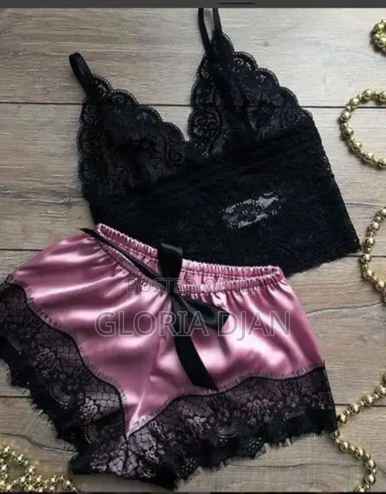 2 Pieces Sexy Satin Nightwear Wholesale