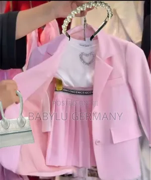 5 Piece Pink Girl Suit With Handbag and Hair Band