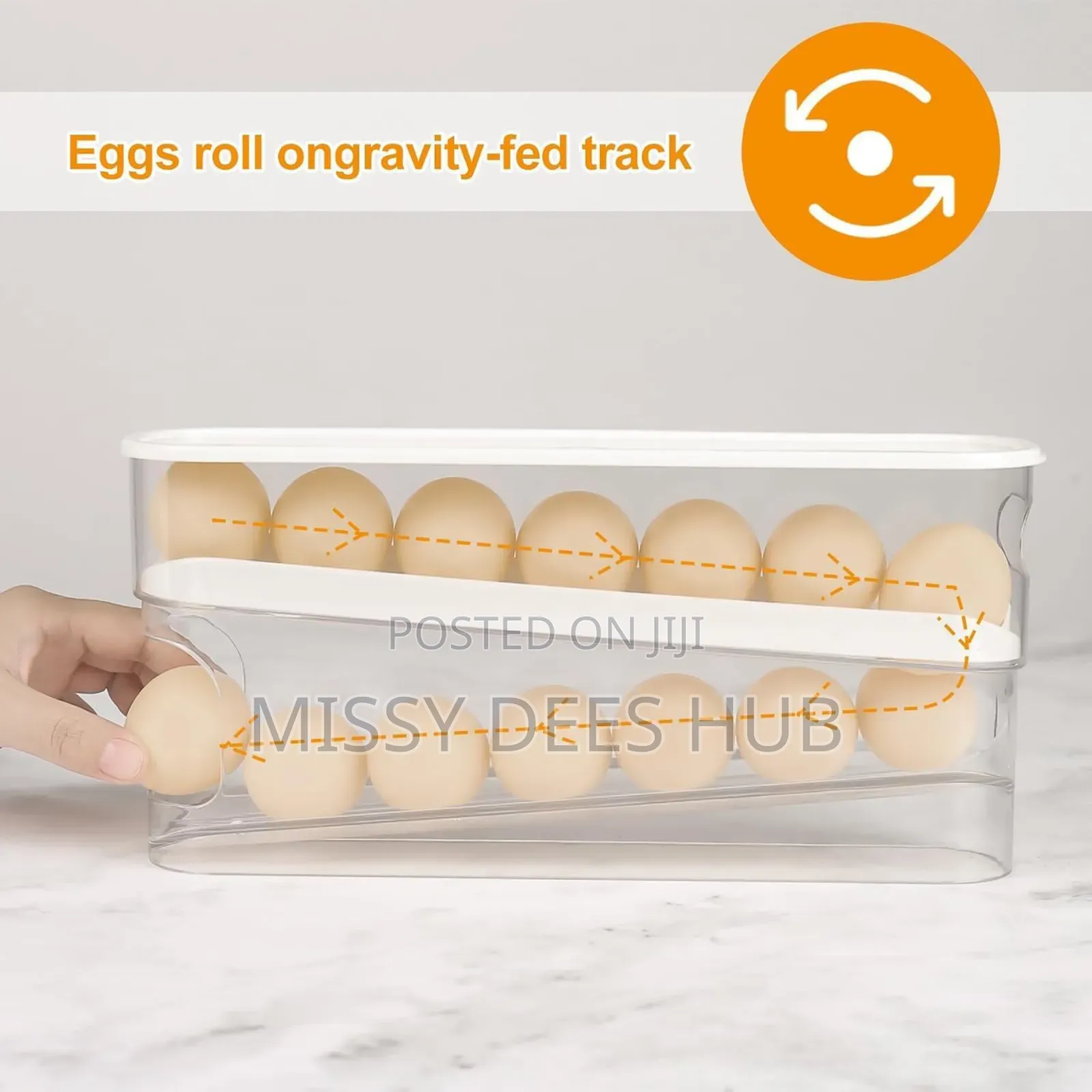 2 Layer Rolling Egg Dispenser/ Holder