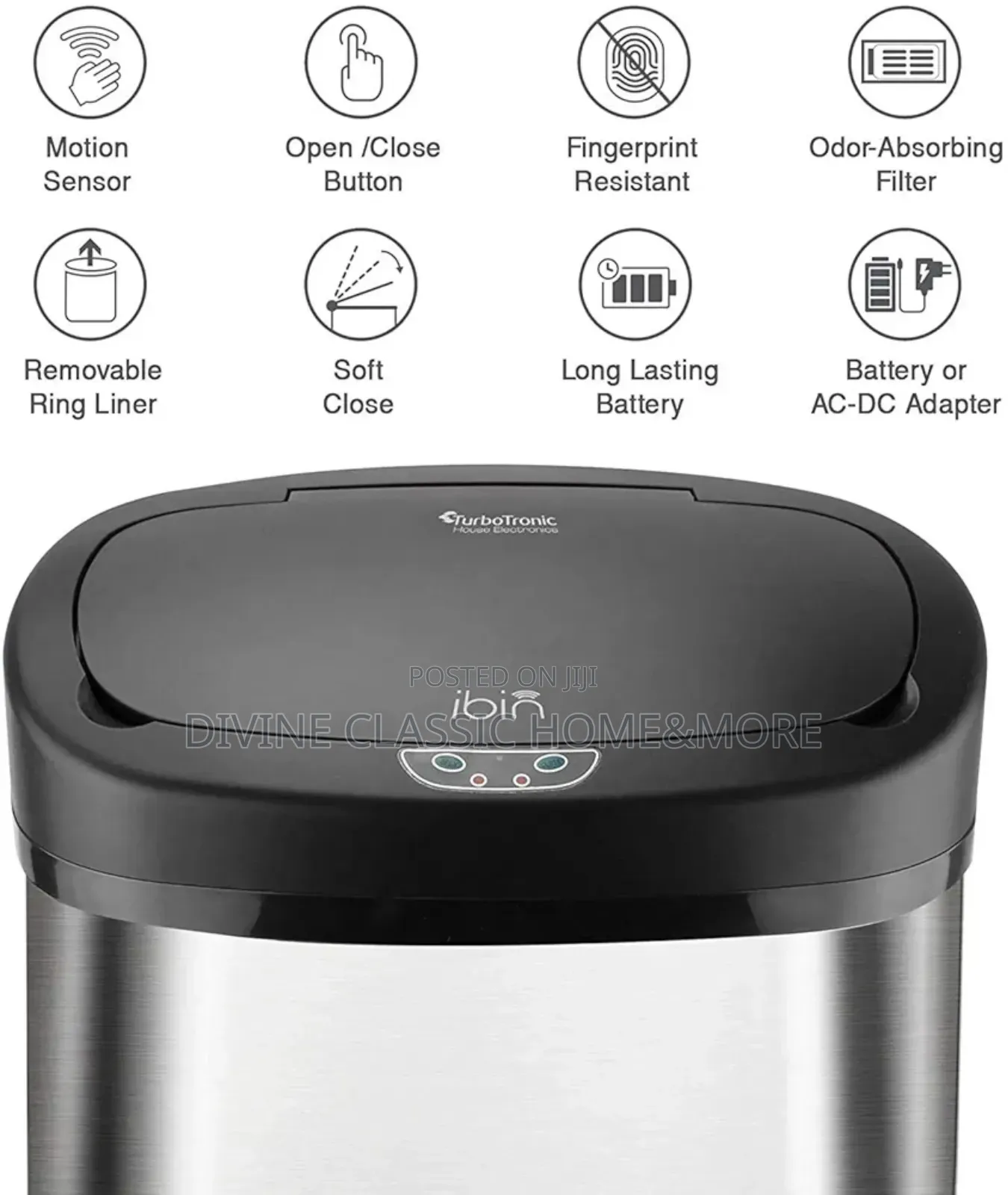 48liter Turbotronic Ibin Motion Sensor Bin