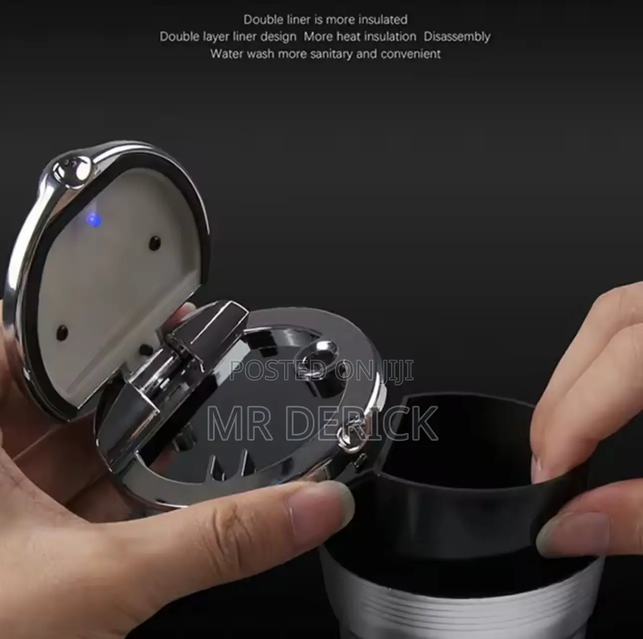 Car Ashtray With Led Light Car Smokeless Cup Holder for Benz Cars