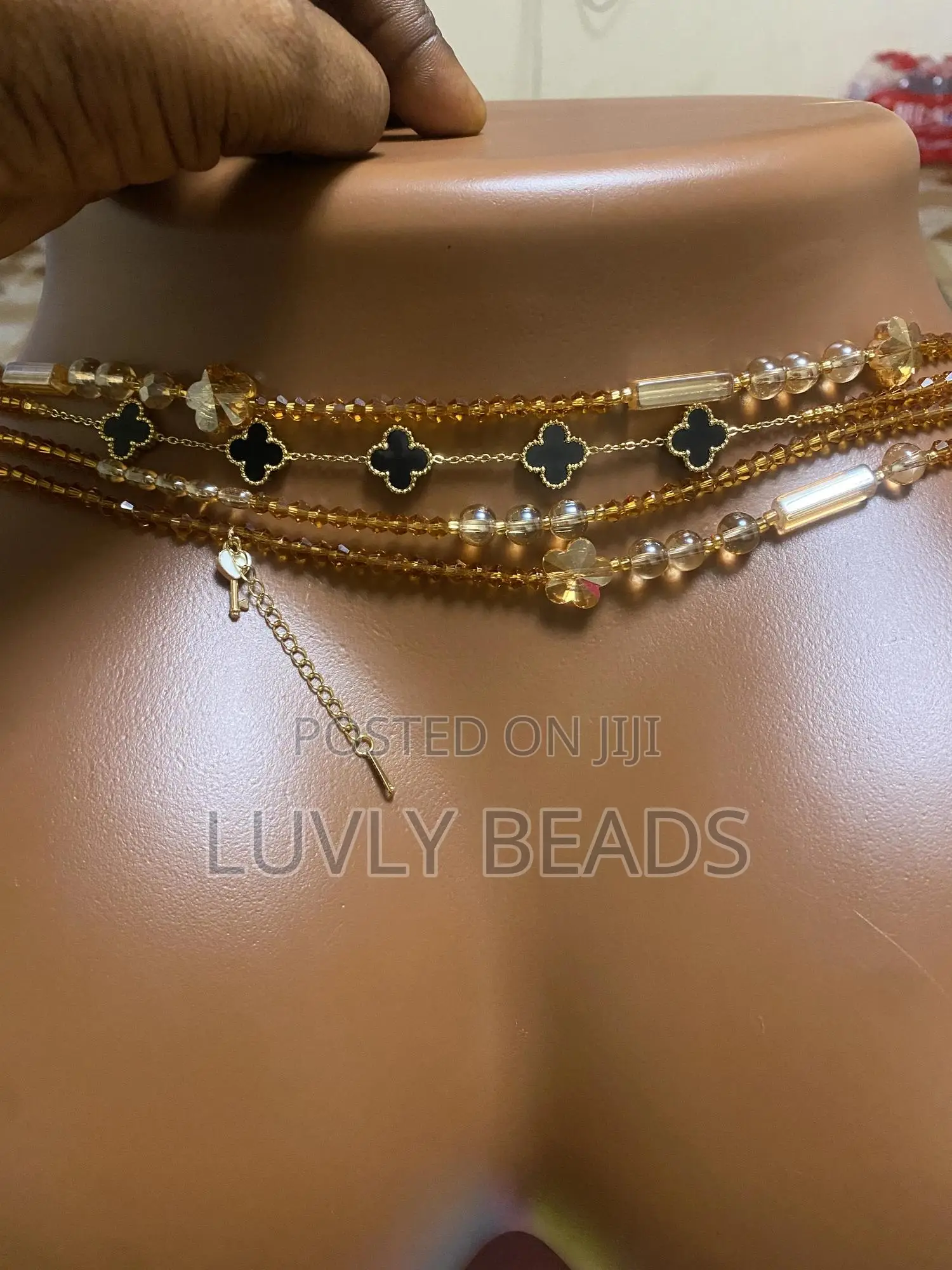 African Waist Beads With Van Cleef
